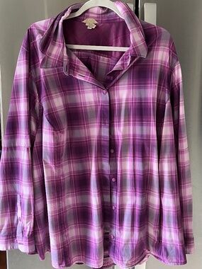 Duluth Trading Co. Women’s Plus Armachillo Long Sleeve Button Down